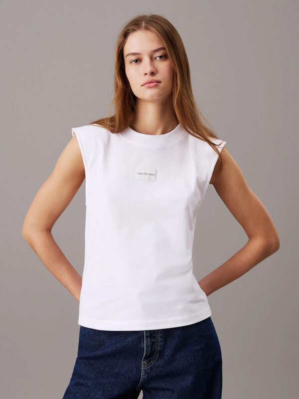 Calvin Klein dámské bílé tričko  - XS (YAF)