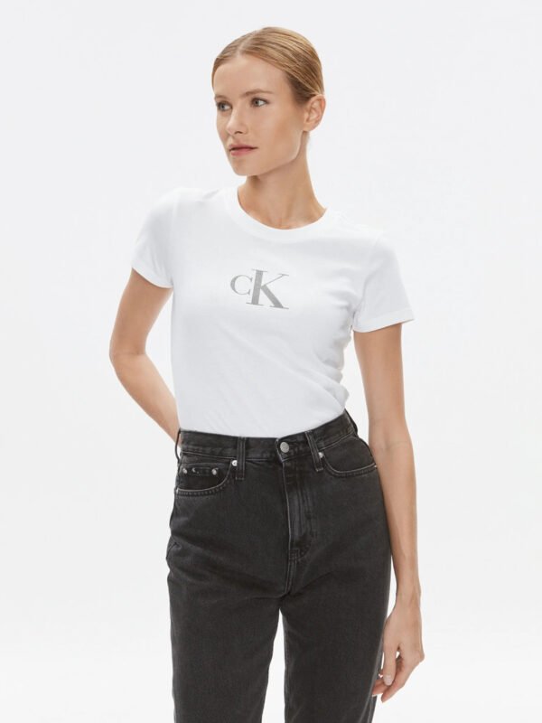 Calvin Klein dámské bílé tričko - XS (YAF)