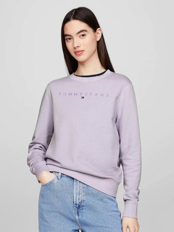 Tommy Jeans dámská fialová mikina Tonal Linear - S (W06)