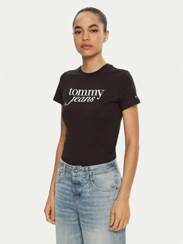 Tommy Jeans dámské černé tričko  - XS (BDS)